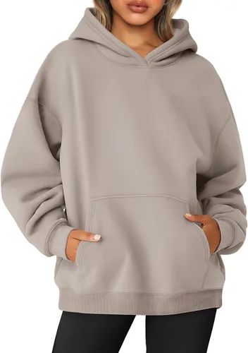 Vista 56 de AUTOMET Sudaderas de gran tamaño con capucha de forro polar para mujer, camisas de manga larga, sudaderas con bolsillo para otoño 2025