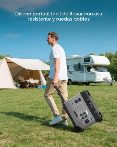 Vista 3 de P5000 más 5120Wh estación de energía portátil, generador solar 3600W