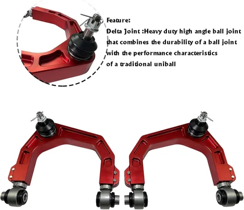 Vista 3 de BST BSSP Brazos de control delanteros superiores de aluminio forjado CNC, elevación de suspensión de 2-4", FUCA compatible con Chevy Silverado