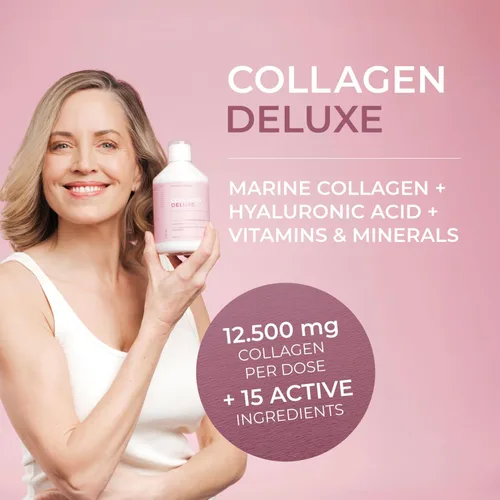Vista 2 de Swedish Collagen - Colágeno Deluxe 16.9 fl oz + Polvo Puro I 12500 mg Colágeno Marino (Tipo I y III) I Colágeno Marino Líquido y Polvo