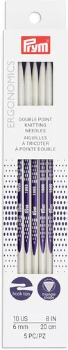 Vista 8 de Prym Ergonomics - Aguja de tejer de doble punto de 8 pulgadas, tamaño 1 (paquete de 5)