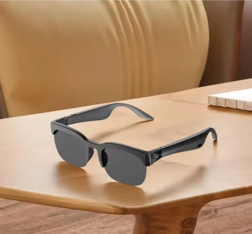 Vista 4 de Lentes inteligentes de traducción AI, traductor en tiempo real, gafas de sol de audio Bluetooth con altavoces abiertos y micrófono