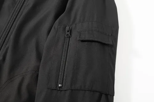 Vista 4 de TLZC Chaqueta bomber de moda para hombre, chaqueta cortavientos ligera para golf, abrigo resistente al viento