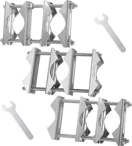 Vista 8 de Paquete de 2 abrazaderas de mástil de antena doble en V, pernos de 5.5 pulgadas y 3 opciones de configuración, kit de montaje de poste a poste