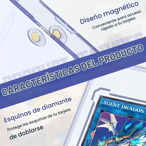 Vista 3 de 100 tarjeteros magnéticos, fundas transparentes 35PT para tarjetas