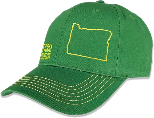 Vista 2 de John Deere Sombrero completo de sarga Farm State Pride - verde y amarillo, Amarillo, verde