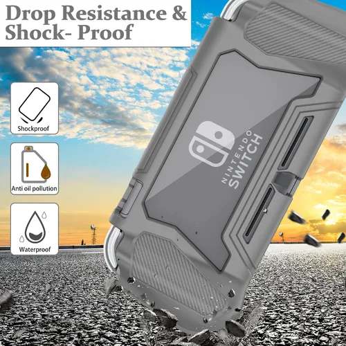 Vista 4 de Protective Case for Nintendo Switch Lite, Full Protection Switch Lite Cover, TPU Shock-Absorption and Anti-Scratch for Nintendo Switch Lite Skin