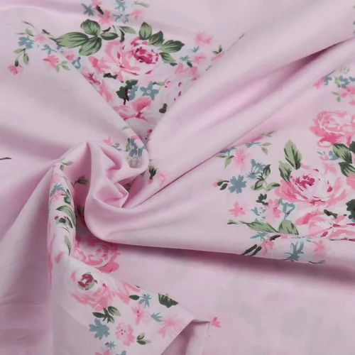 Vista 6 de Paquete de 2 fundas de almohada florales rosas tamaño estándar, 100% algodón de 600 hilos, 20 x 30 pulgadas