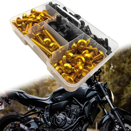 Vista 9 de Kit de pernos de carenado de motocicleta, 195 piezas, tornillos de sujeción, versión mejorada para CBR 600RR 1000RR 650F Suzuki GSXR600 750 1000