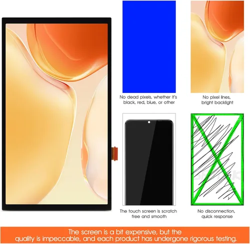 Vista 6 de Pantalla OLED para Nintendo Switch OLED 2021 Reemplazo de pantalla para Switch OLED 2021 Pantalla LCD Piezas de reparación (negro)