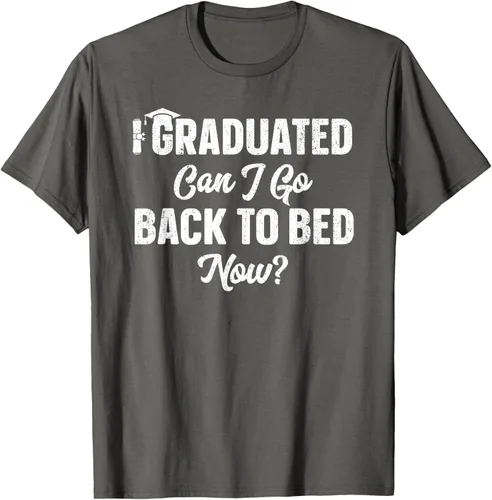Vista 110 de Graduation Gift For Her Camiseta I Graduated Can I Go Back To Bed Now, Negro