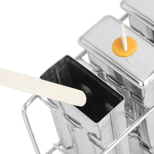 Vista 9 de 3Pcs Stainless Steel Ice Cream Mold, Household DIY Ice Lolly Mold Kitchen Tool Popsicles Mold with Cleaning Brush Kit for Kitchen