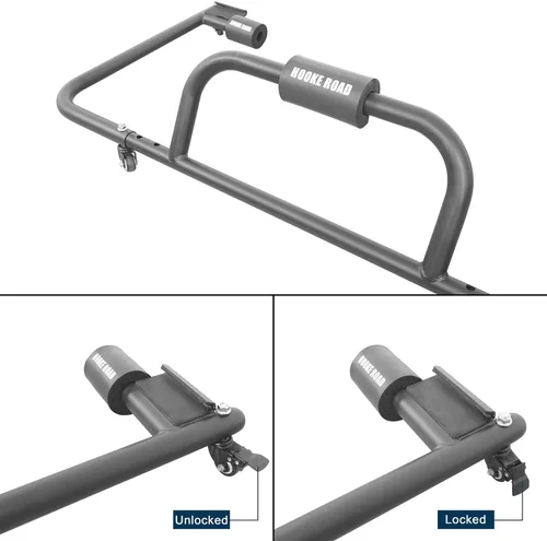 Vista 4 de u-Box Wrangler - Soporte para carrito de almacenamiento con tapa dura para Jeep Wrangler YJ TJ JK JL 1987-2026, estante móvil, acero al carbono