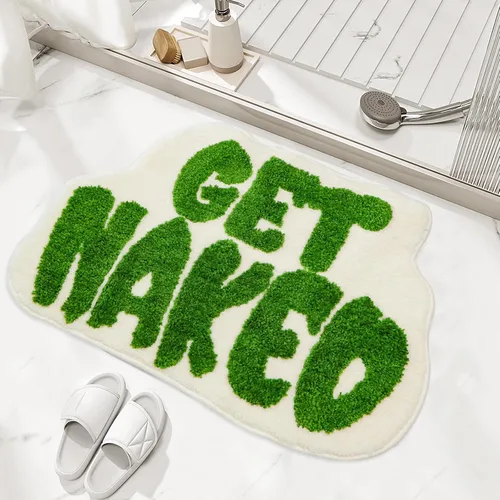 Vista 11 de Alfombra de baño Get Naked, bonita alfombra de baño para baño, tapete antideslizante para suelo de ducha, tapete ultra suave, divertida decoración