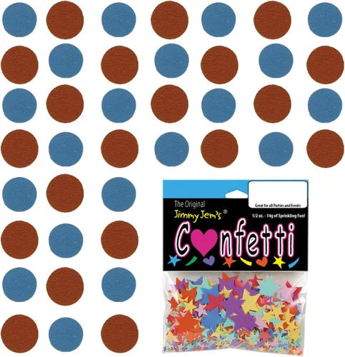 Vista 14 de Confetti Circle 1/4" Negro, Azul Marino Combo - 2 bolsas de media onza (1 oz) (8550/9971)