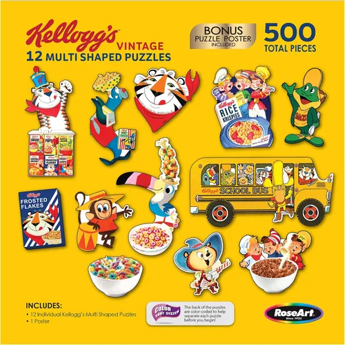 Vista 2 de RoseArt - Mini Shaped - Kellogg's - Rompecabezas de 500 piezas para adultos