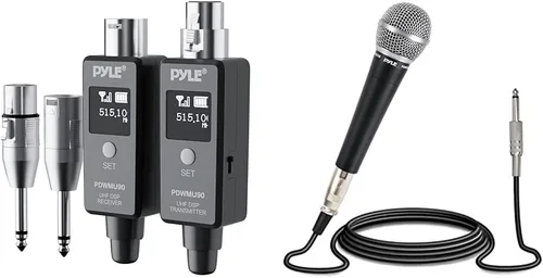 Vista 8 de Pyle Multifuncional UHF inalámbrico XLR sistema adaptador y alto profesional Bluetooth total 2 - XLR equipado receptor Bluetooth recargable