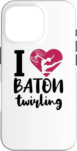 Vista 20 de iPhone 16 I Love Baton Twirling Majorette Baton Twirler Case