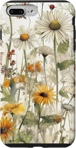 Vista 12 de Wildflowers Botanical Daisy Flowers Dandelion Dragonfly Case for iPhone 17