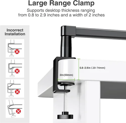 Vista 7 de elitehood Soporte de escritorio para iPad de brazo largo de 28 pulgadas, soporte de brazo de aluminio resistente para escritorio y cama, compatible