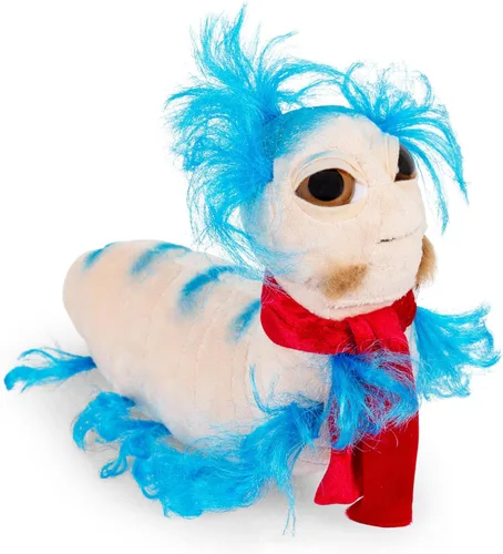 Vista 2 de Toy Vault El Gusano del Laberinto de Peluche (14 pulgadas), Lindo Peluche de Animal Relleno, con Licencia de Jim Henson Productions