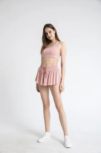 Vista 2 de Falda de tenis para correr 2 en 1 para entrenamiento pantalones cortos atléticos faldas de patinador falda de golf cintura alta