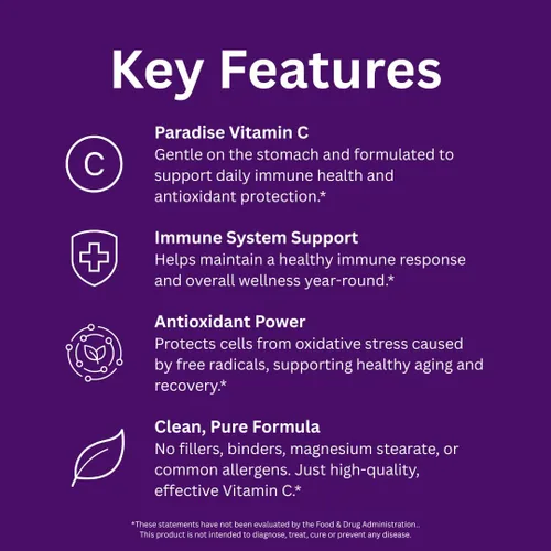 Vista 3 de Paradise Herbs Earth's Blend Vitamina C con Nature's C y adaptógenos, base de superalimentos de probióticos y verduras alcalinizantes orgánicas, 90