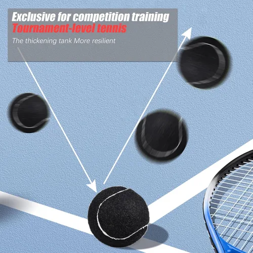 Vista 5 de GKK Paquete de 27 pelotas de tenis, pelota de tenis de entrenamiento sin presión, pelotas de tenis a granel para jóvenes, principiantes, mascotas
