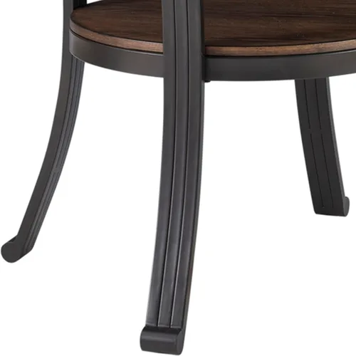 Vista 10 de Powell Muebles Franklin - Mesa auxiliar, pequeña, color marrón