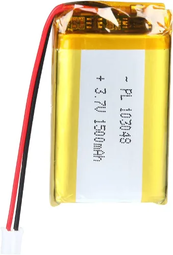 Vista 45 de Batería de 3.7V 200mAh 502025 Li-ion Li-Po recargable de iones de litio con conector de paso de 2P PH 0.079 in