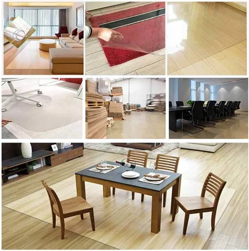 Vista 7 de Tapete para silla de oficina, protector de silla, tapete de escritorio, tapete de vinilo de PVC, protector de suelo, protector de mesa, cubierta