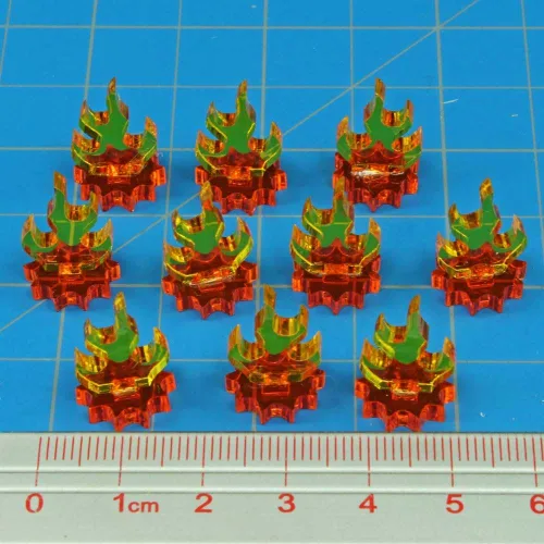 Vista 4 de LITKO Mini marcadores de llama Compatible con D&D y 40K Juego de 10 (paquete de 2)