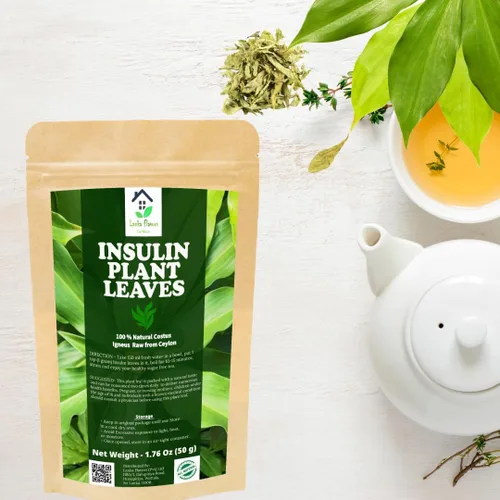 Vista 2 de Hojas secas de plantas de insulina 1.76 oz (50g) Té de hierbas natural Costus Igneus