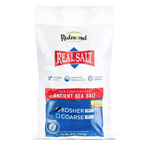 Vista 6 de Redmond Real Sea Salt - Sal natural de palomitas de maíz sin refinar, bolsa de 10 onzas