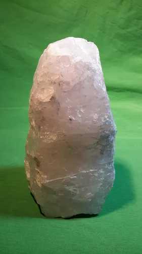 Vista 3 de Lámpara de cuarzo rosa rosa espécimen de cristal natural mineral áspero decoración luz de noche