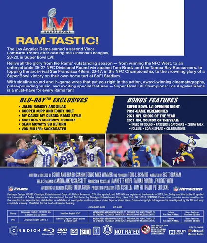 Vista 3 de NFL Super Bowl LVI Champions Los Angeles Rams Blu-ray DVD