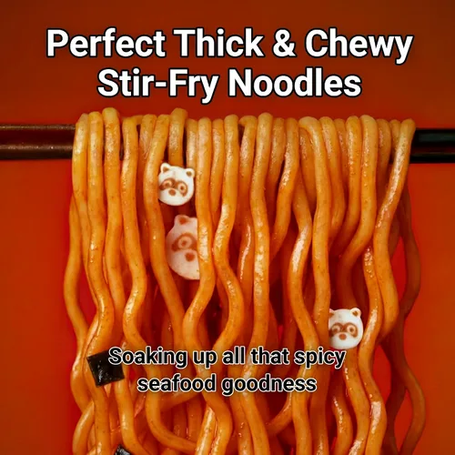 Vista 4 de Nongshim Neoguri - Fideos de ramen coreano, mariscos picantes, paquete de 4