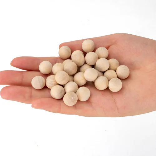 Vista 3 de Bolas de madera de 1/2 pulgada, 300 bolas de madera redondas sin terminar, bolas pequeñas de madera natural de 0.472 in para manualidades