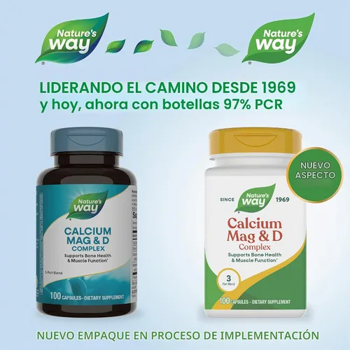 Vista 2 de Suplemento de calcio, magnesio y vitamina D, de Nature's Way, 41420, 100, 1, 1