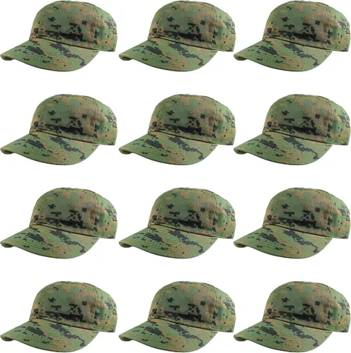 Vista 62 de Gelante Gorras de béisbol 100% algodón liso en blanco tamaño ajustable al por mayor a granel de 12