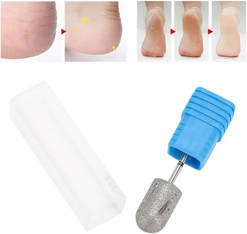 Vista 6 de Broca de cono de pedicura, pedicura de acero inoxidable, pedicura, callos de pie, lijado, cabeza, pies, limar las uñas para pulir y reparar la piel