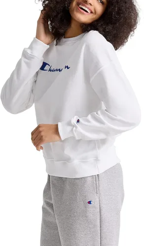 Vista 3 de Champion Sudadera para mujer, Powerblend, cuello redondo para mujer, talla extra grande disponible