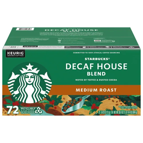 Vista 40 de Starbucks Cápsulas de café K-Cup, café de tostado medio con 2X cafeína mezcla de la casa para cafeteras Keurig, 100% arábica, 6 cajas