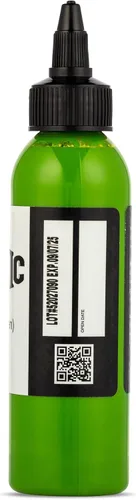 Vista 2 de Dynamic Color Lime Green Tattoo Ink, Made in USA Since 1990, 4 oz Sterilized and lot-numbered for full traceability; established American