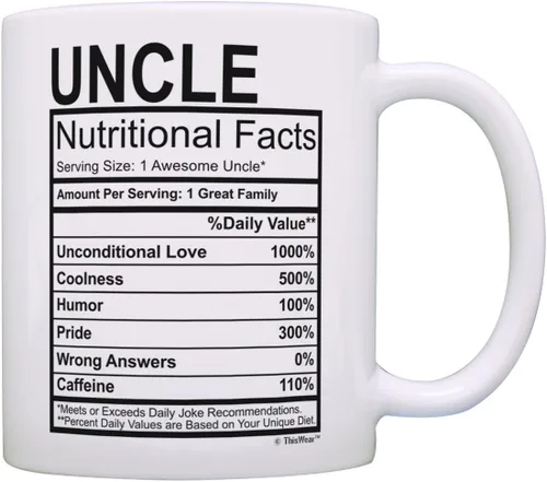Vista 12 de ThisWear Regalos para el día de la madre para tía, etiqueta de datos nutricionales, regalos divertidos para tía, regalo de broma, taza de café