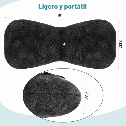 Vista 2 de Colingmill 1 almohada cervical para reposacabezas de silla reclinable Negro