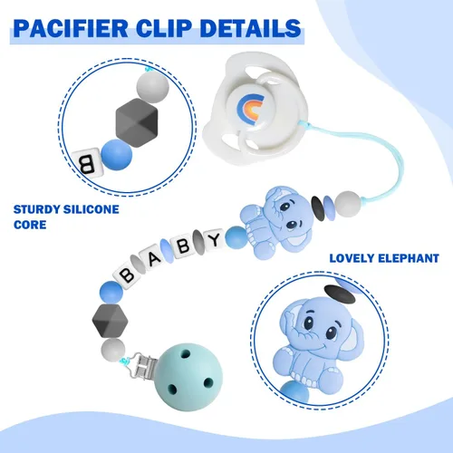 Vista 3 de SCOM Juego de Accesorios para Muñeca Bebé Reborn - Chupetes Magnéticos Arcoíris y Biberones para Muñeca Bebé Removibles Reutilizables con Clips