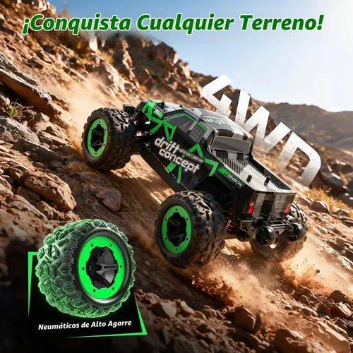 Vista 3 de HOLYFUN Coche RC de 18 MPH, camión de control remoto todoterreno de alta velocidad 4WD escala 1:18