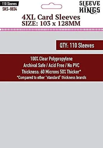 Vista 43 de Sleeve Kings Fundas para tarjetas estándar, 110 unidades, transparentes de 60 micrones de grosor, tamaño mini (1.575 x 3.504 in), compatibles
