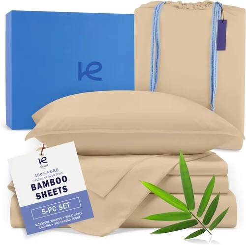 Vista 68 de Kickoff - Juego de sábanas de bambú de viscosa de tamaño individual, 3 piezas, 100% viscosa de bambú orgánico, juego de sábanas refrescantes